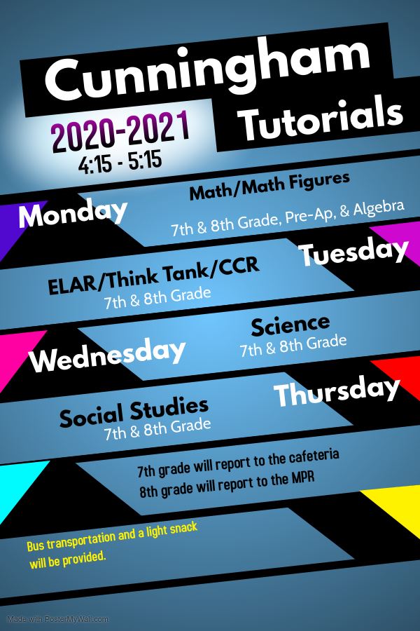 Tutorial Schedule Tutorial Schedule